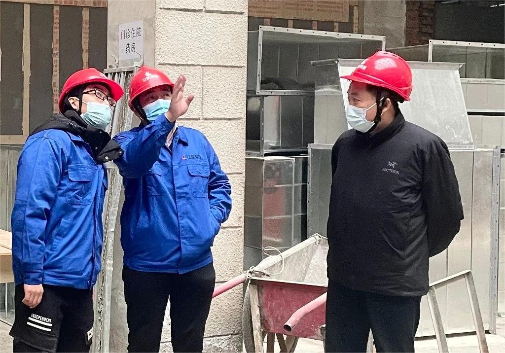 一手抓防疫，，，，，，一手抓生产！NG电子游戏集团董事长赴陕药集团山海丹医院项目督导检查